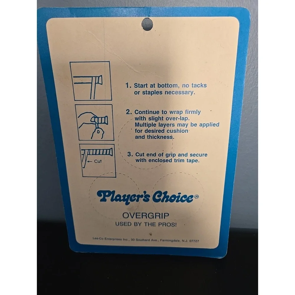 Player's Choice All Racquet Tape‎ Over Grip VTG NOS Tennis Golf Baseball NEW USA
